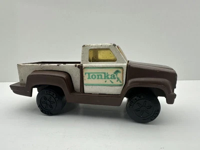 Tonka винтажная игрушка 1970-е прессованная сталь и пластик 5,5 дюйма пикап коричневый белый - Изображение 1 из 4