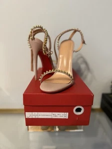 Beige Nieten Heels - Bild 1 von 4