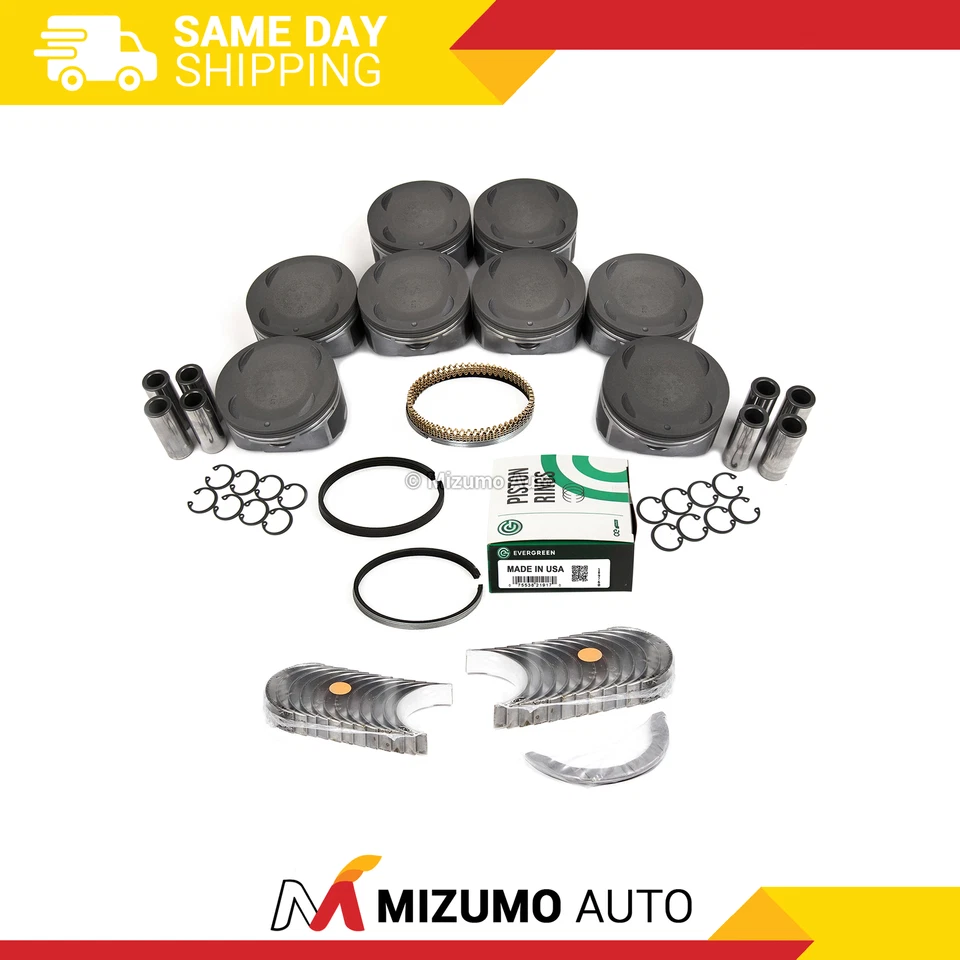 Pistons Main Rod Bearings Fit 04-12 Infiniti Nissan Armada Pathfinder 5.6 VK56DE - Image 1 of 4