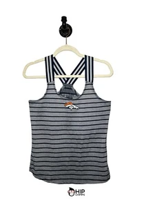 Denver Broncos Women's Striped Racerback Tank Size Medium - Picture 1 of 5