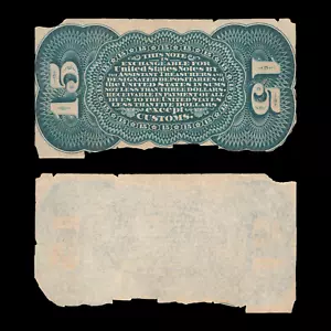1864-9 3rd Issue Fr#1272spnmb 15 Cent Fractional Currency, Reverse Specimen, AU - Picture 1 of 3