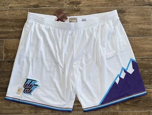 Mens 5XLB Mitchell & Ness NBA Swingman Shorts UTAH Jazz 1996-97 WHITE MOUNTAIN - Picture 1 of 15