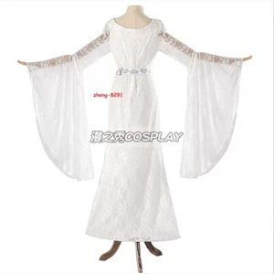 The Lord of the Rings Galadriel Dress Suit Cosplay Costume Halloween Skirt Adult - Picture 1 of 18