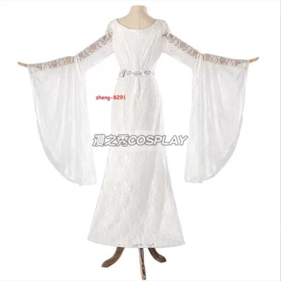 The Lord of the Rings Galadriel Dress Suit Cosplay Costume Halloween Skirt Adult - Image 1 of 4