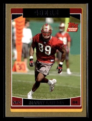 2006 Topps #314 Manny Lawson Gold #/2006 - Image 1 of 2
