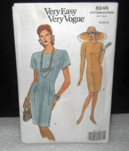 Vogue 8245 Easy Sew Pattern Semi-Fitted Sheath Dress Sizes 18-22 - Picture 1 of 2