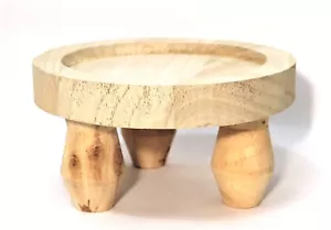 Espositore alzatina in legno 9 3/4" tondo 3 gambe - Foto 1 di 6