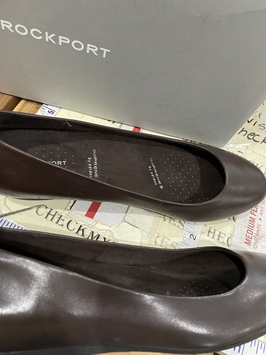 Flats da donna Rockport K59646 Faye balletto semplice di Adiprene Adidas pelle taglia 9