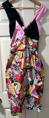 Vestido japonés floral Victory Parade para mujer hecho en Inglaterra talla 12 vintage Foto 1 de 4