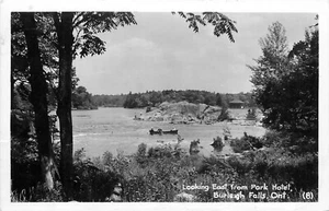 Burleigh Falls Ontario Canada Looking East Park Hotel #8 Postcard RPPC 24-9702 - Imagen 1 de 2