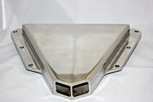 Marine Machine Polished Stainless Steel Dual Transom Water Pickup Made in USA - Picture 1 of 12