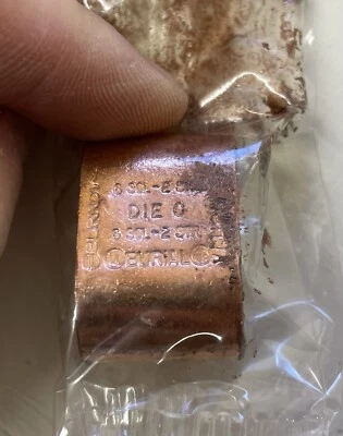 Lot of 12 Burndy YGHP2C2 Cu Compression Ground Tap Connector, #6 Sol- #2 Str - Image 1 of 4