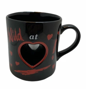 Valentines Day Coffee Mug Red/Black Wild At Heart W/ Free Shipping - Picture 1 of 4