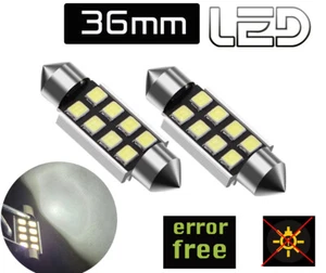2 Ampoules navette C5W LED Blanc C5W 36 mm 36mm Resistances anti erreur - Imagen 1 de 2