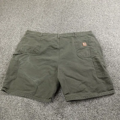 VTG Carhartt Shorts Mens 50 Green Canvas Carpenter Utility Work Grunge B25 Y2K - Image 1 of 4