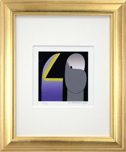 Sadamasa Motonaga "Purple and grey shapes" Serigraph Pencil-signed Framed ED500 - Picture 1 of 5
