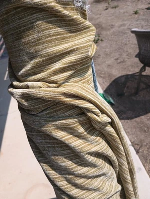 Chenille velvet upholstery fabric shadow stripe NEW 11 yards - Image 1 of 4