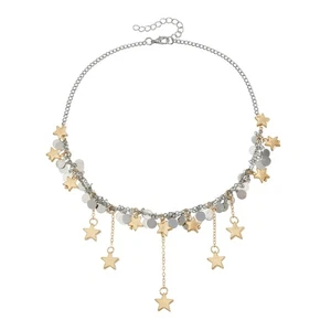 Trendy Layering Alloy Necklace With Edgy Star Charm For Streetwear Fashionistas - Picture 1 of 8