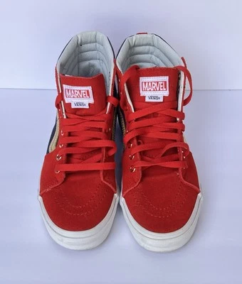 Vans Sk8-Hi Mujer x Marvel Rojo Azul Dorado Lona Gamuza Zapatilla de Patín W 7.5 M 6 Foto 1 de 4