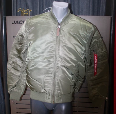 Alpha Industries MA-1 VF59 19118/01 Vert Sauge Veste Pilote Bomber - Photo 1/4