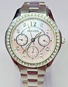 DGN-013982R7 BULOVA WHITE DIAL STANILESS STEEL WOMEN'S WATCH JMB-111 - Picture 1 of 11
