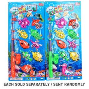 New High Quality Toy Fishing Game Rod and Fish Included (1pc Random Style) - Foto 1 di 1