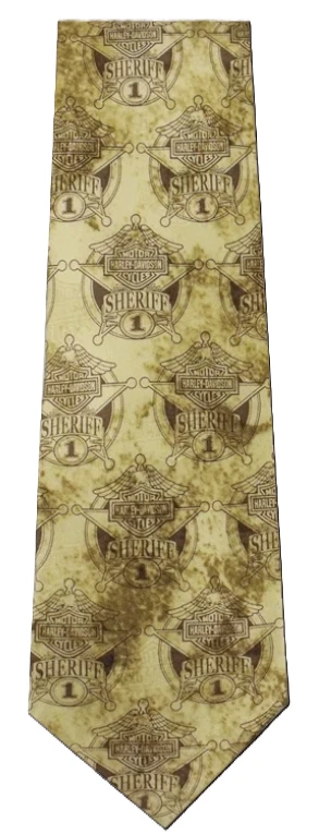 Harley Davidson Sheriff Logo Hombre Seda Cuello Corbata NUEVO Foto 1 de 1