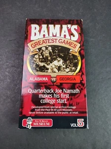 Bama's Greatest Games VHS Tapes Vol 5 Alabama vs Georgia 1962 Fußball - Bild 1 von 8