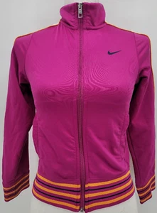 Nike Sportswear Gym Vintage Full Zip Hoodie Black Youth Medium Pink Magenta - Picture 1 of 9