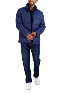 🔥 $275 Cole Haan Signature Navy Stand Collar Puffer Jacket w/ Bib Men’s Sz XL🔥 - Picture 1 of 2