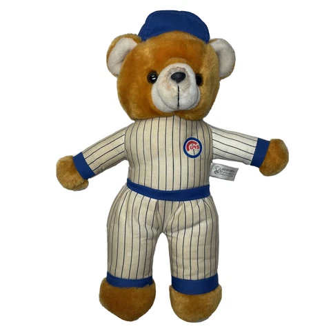 Vintage MLB Baseball Chicago Cubs Bear Plush Toy Steven Smith Stuffed Animal Cub Cover