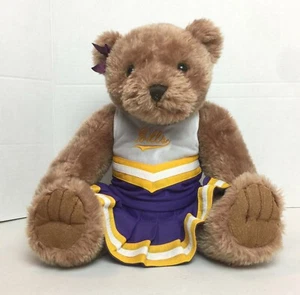 Hometown Products Plush Cheerleader Teddy Bear 14" Purple & Gold BILL'S - Picture 1 of 5