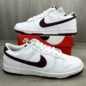 Nike Dunk Low Retro White Night Maroon Burgandy Team Red Sz 10 DV0831-102 2023 - Picture 1 of 8