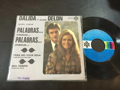 DALIDA & ALAIN DELON Palabras Palabras EX/EX 1973 MEXICO 7" EP Chanson - Image 1 of 4