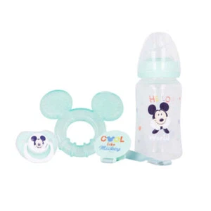 Disney Baby Mickey Maus Flasche Schnuller Schnullerhalter und Beißring - Bild 1 von 2