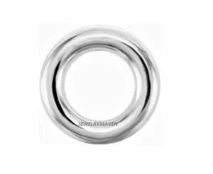 Anillo espaciador redondo 3,2 mm OD 1,85 mm ID oro blanco 18k calibre 22ga CERRADO EE. UU. - Imagen 1 de 2