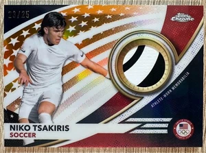 2024 TOPPS CHROME US OLYMPIC HOPEFULS NIKO TSAKIRIS ORANGE RELIC #23/25 #USA-NT - Picture 1 of 3