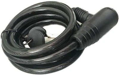 Bike Cable Lock, keyed, 6ft, Bicycle Cable Lock with Keys High Security Lock - Image 1 of 3