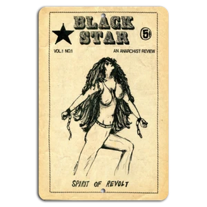 Black Star: Anarchist Spirit of Revolt - Vintage Metal Sign - Picture 1 of 1