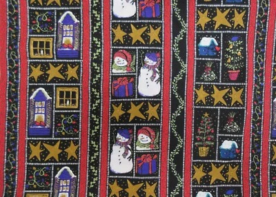 5+ Jardas Tecido de Algodão Acolchoado Sombra e Brilho Estrela Luz Boneco de Neve Inverno Natal - Imagem 1 de 4