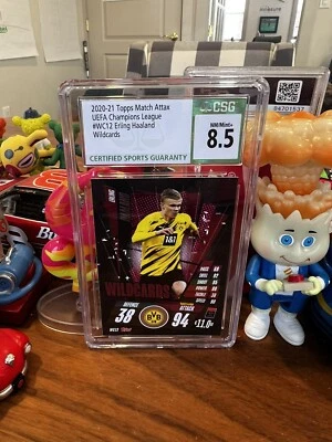 2020-21 Topps Match Attax UCL Wildcards Erling Haaland #WC12 CSG 8.5 NM🏆⚽️ - Image 1 of 3