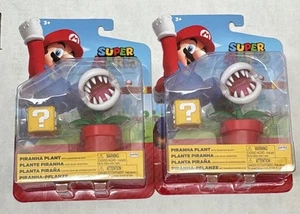 Jakks Pacific Super Mario Bros. 2 PIRANHA PLANT in RED POT  ? Yellow Block New! - Picture 1 of 3