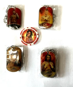 Topps WWE CM Punk Dog tag set - 4 tags 1 powerchip - Picture 1 of 2