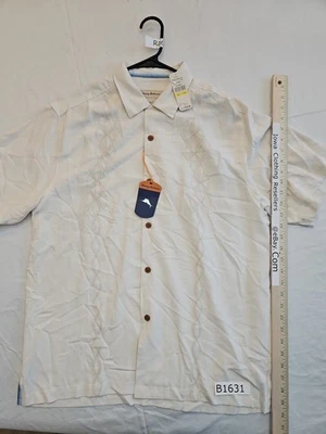NWT Tommy Bahama Men's Medium 100% Silk Short Sleeve Button Up Shirt Beach  - Image 1 of 4