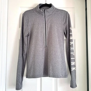 PINK Victoria's Secret Ultimate Pullover Grau Langarm Activewear Oberteil Damen S - Bild 1 von 9