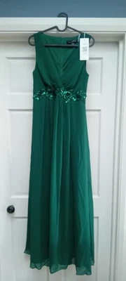 Длинный вечер официальный платье темно-зеленый (совершенно новый с ярлыками) - Изображение 1 из 4