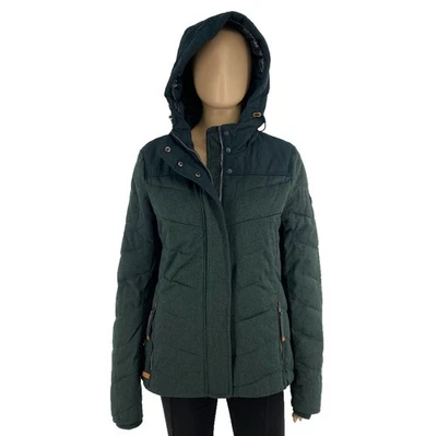 Camel Active Damen Dunkelgrün Kapuze Gepolstert Steppjacke Größe Eu 34 UK 6 US 4 - Bild 1 von 4