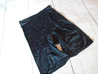 Black Floral Print Vintage Women's ASHLEY TAYLOR Long Leg Girdle Shapewear M - Image 1 of 4