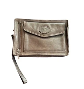 Pierre Cardin Paris Herren Braun Weich Leder Clutch Unisex Handtasche Vintage Reise - Bild 1 von 8