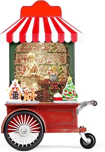 Christmas Snow Globe Lighted Santa Claus with 6H Timer & Musical, Christmas Deco - Picture 1 of 6